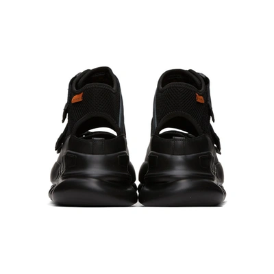 Shop Versace Black Chain Reaction Sandals In D41 Black