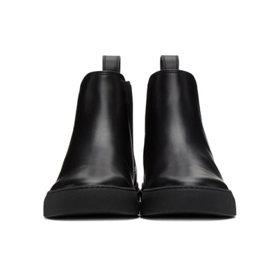 Shop Valentino Black  Garavani Vltn Beatle Chelsea Boots In 0no Nero/bi