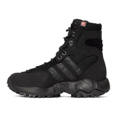 Shop Y-3 Black Notoma Boots In Blk/nht Gry
