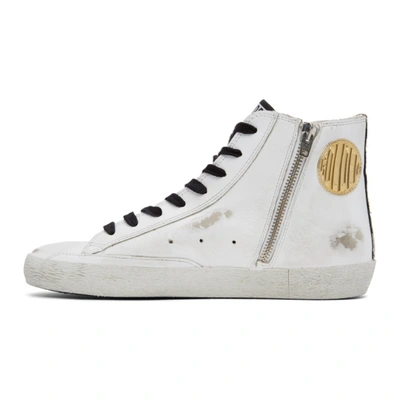 Shop Golden Goose White & Black Francy Sneakers In 10290 Whtbl