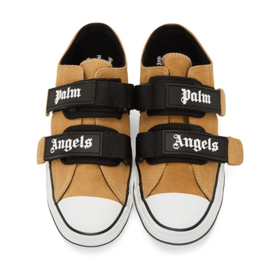 Shop Palm Angels Beige Vulcanized Sneakers In Sand