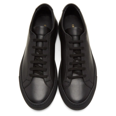 Shop Common Projects Black Original Achilles Low Sneakers In 7547 Black