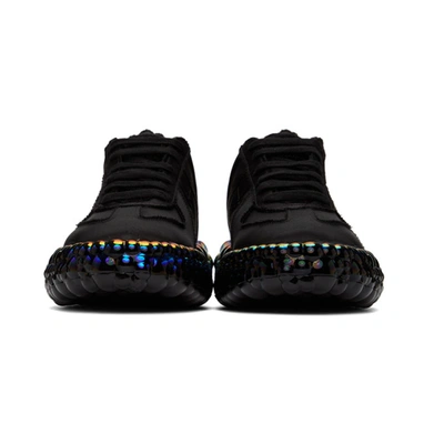 Shop Maison Margiela Black Iridescent Caviar Sneakers In H8204 Black