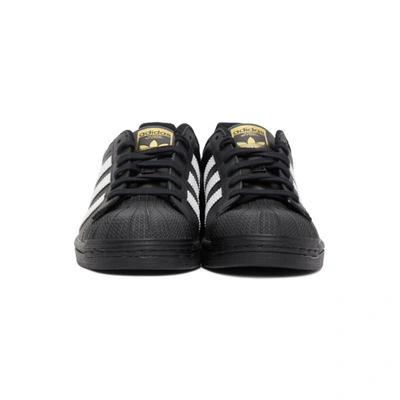 Shop Adidas Originals Black & White Superstar Sneakers In Black/white