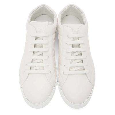Shop Fendi White Leather 'forever ' Sneakers In F16hf White