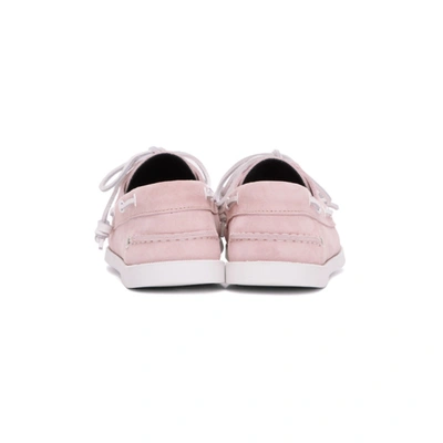 Shop Loewe Pink Nubuck Boat Shoes In 7140 Pink