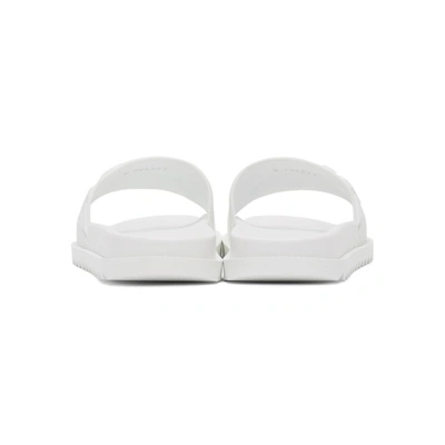 Shop Fendi White 'forever ' Logo Pool Slides In F152n White