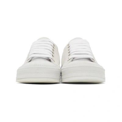 Shop Ann Demeulemeester Off-white Nubuck Sneakers