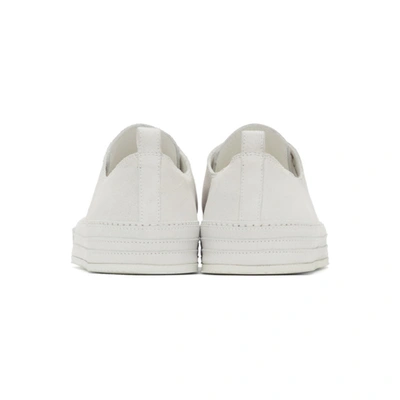 Shop Ann Demeulemeester Off-white Nubuck Sneakers