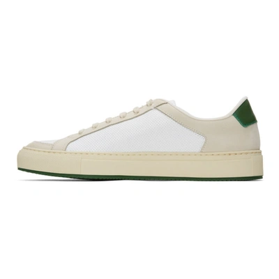 Shop Common Projects White & Green Retro 70's Low Sneakers In 0590 Whtgrn
