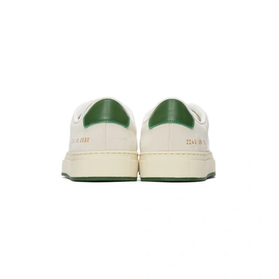 Shop Common Projects White & Green Retro 70's Low Sneakers In 0590 Whtgrn