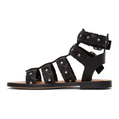 Shop Loewe Black Spartiate Sandals In 1100 Black