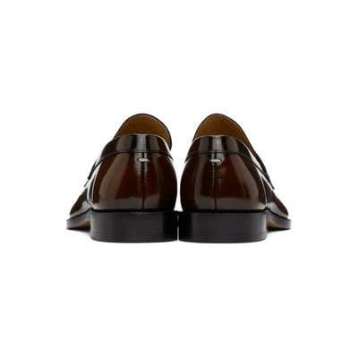 Shop Maison Margiela Brown Tabi Advocate Loafers In Brown/black