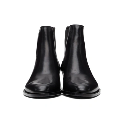 Shop Saint Laurent Black Wyatt Chelsea Boots In 1000 Black
