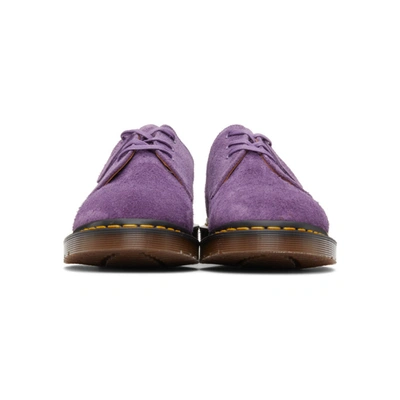 Dr. Martens Purple C.f. Stead Suede 'made In England' 1461 Derbys In Purple