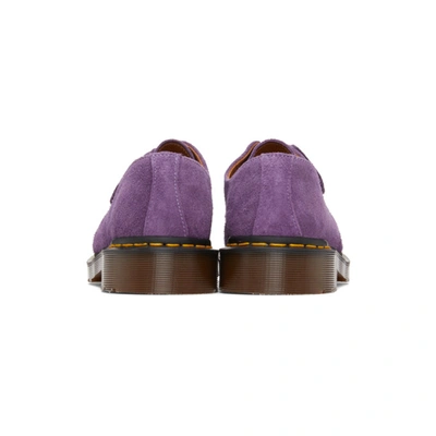 Dr. Martens Purple C.f. Stead Suede 'made In England' 1461 Derbys In Purple