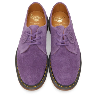 Dr. Martens Purple C.f. Stead Suede 'made In England' 1461 Derbys In Purple