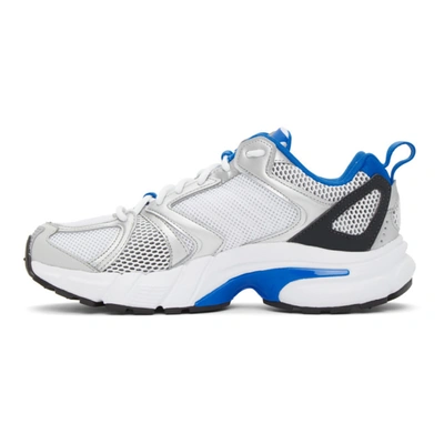 Shop Reebok White & Blue Premier Sneakers In Wht/slv/blu