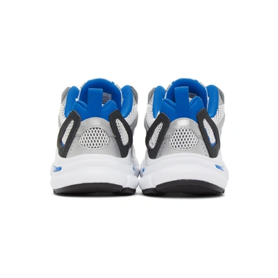 Shop Reebok White & Blue Premier Sneakers In Wht/slv/blu