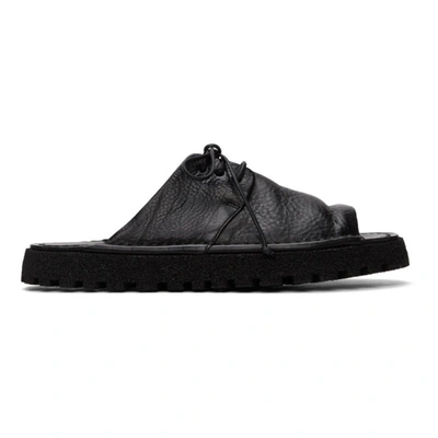 Shop Marsèll Marsell Black Gomme Sanpomice Lace-up Sandals In 150 - 666