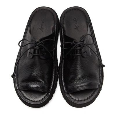 Shop Marsèll Marsell Black Gomme Sanpomice Lace-up Sandals In 150 - 666