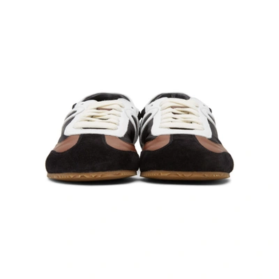 Shop Loewe Black & Brown Ballet Runner Sneakers In 8916 Blkwht