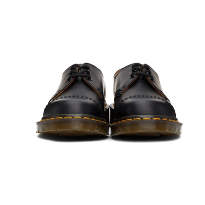 Shop Comme Des Garçons Homme Deux Black Dr. Martens Edition 'made In England' Straight Toe Cap Derbys In 1 Black