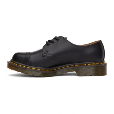 Shop Comme Des Garçons Homme Deux Black Dr. Martens Edition 'made In England' Straight Toe Cap Derbys In 1 Black