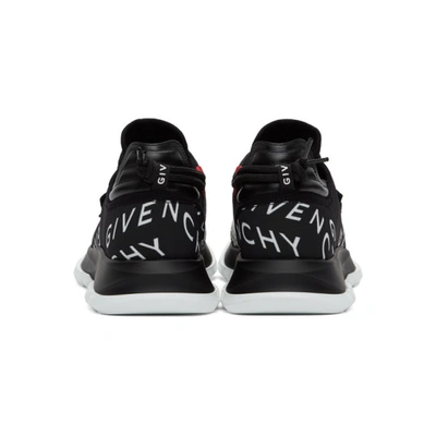 Shop Givenchy Black Refracted Logo Spectre Runner Sneakers In 004-black/w