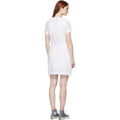 Shop A.p.c. White Loulou Dress In Aab White