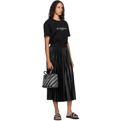 Shop Givenchy Black Pleated Mid-length Skirt In 001 Black
