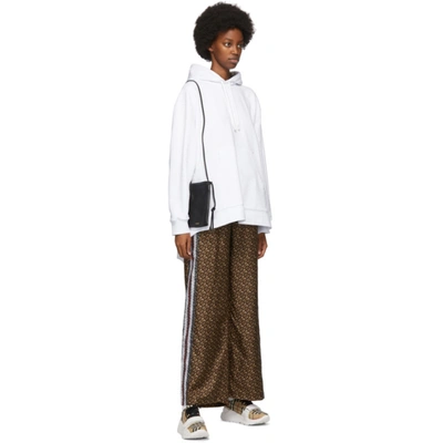 Shop Burberry White Oversized Aurore Hoodie