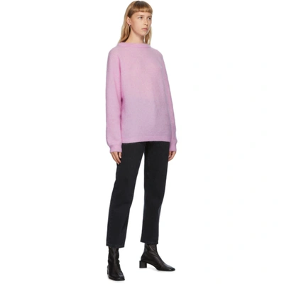 Shop Acne Studios Pink Wool & Mohair Oversized Sweater In Bubblegum