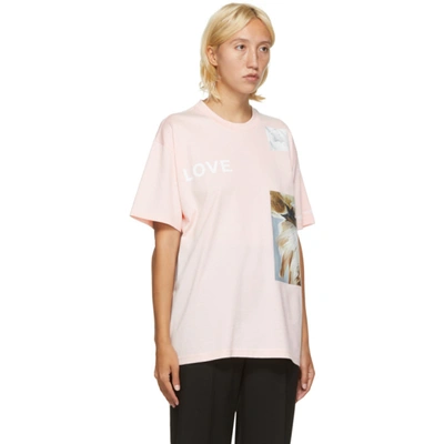 Shop Burberry Pink Carrick Statues T-shirt In A2889 Pink