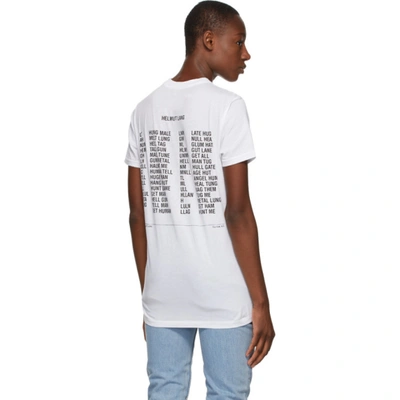 Shop Helmut Lang Ssense Exclusive White 'late Hug' T-shirt In White/black