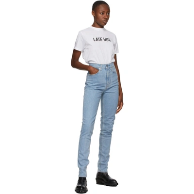 Shop Helmut Lang Ssense Exclusive White 'late Hug' T-shirt In White/black