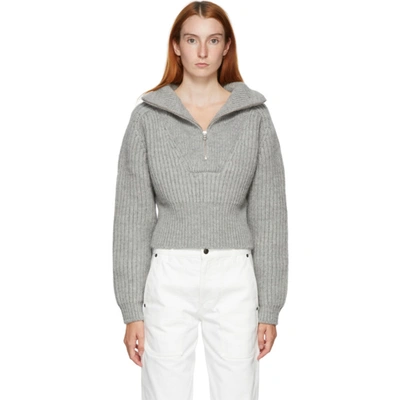 Shop Jacquemus Grey 'la Maille Olive' Sweater
