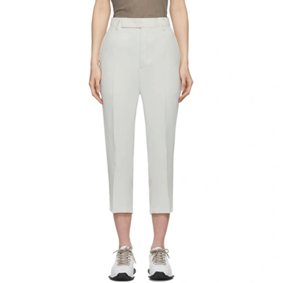 Shop Rick Owens Off-white Easy Astaires Trousers In 08 Pearl
