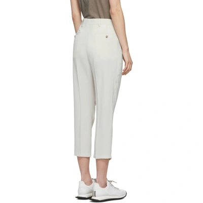 Shop Rick Owens Off-white Easy Astaires Trousers In 08 Pearl