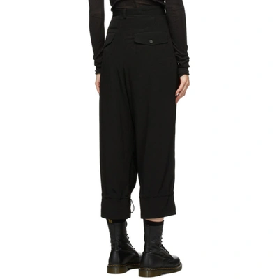 Shop Regulation Yohji Yamamoto Black Hem Tighten Trousers