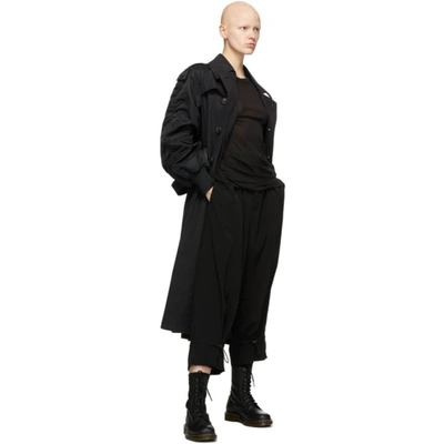 REGULATION YOHJI YAMAMOTO 黑色 HEM TIGHTEN 长裤
