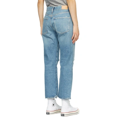 Shop Citizens Of Humanity Blue Emery High-rise Crop Jeans In Wistful