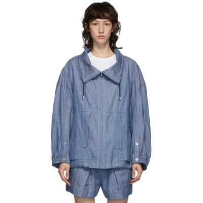Shop 3.1 Phillip Lim / フィリップ リム Blue Chambray Utility Sport Jacket In Ch400 Chamb
