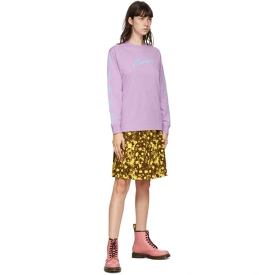 Shop Marc Jacobs Purple Heaven By  Crazy Daisy Long Sleeve T-shirt In Lilac