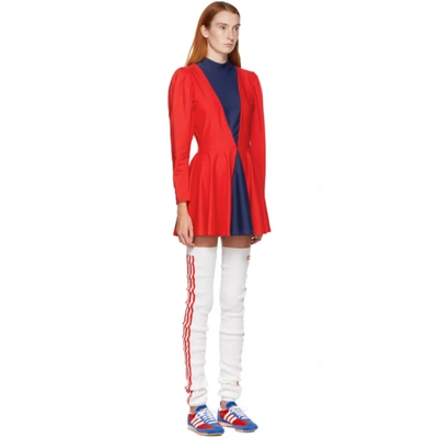 Shop Adidas Lotta Volkova Red Ice Skate Dress In Red Dk Blue
