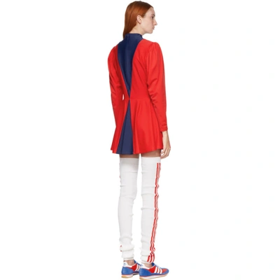 Shop Adidas Lotta Volkova Red Ice Skate Dress In Red Dk Blue