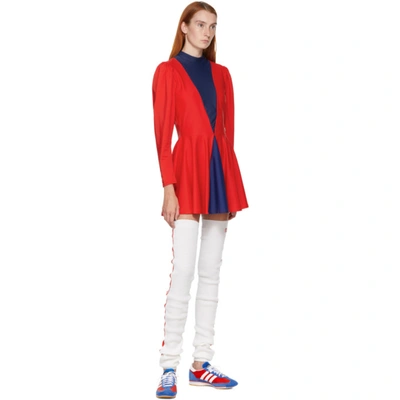 Shop Adidas Lotta Volkova Red Ice Skate Dress In Red Dk Blue