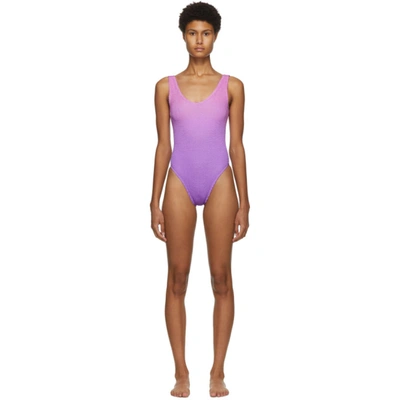 Shop Bound By Bond-eye Pink And Purple The Mara One-piece Swimsuit In Blossom