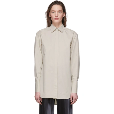 Shop The Row Grey Cody Shirt In Prg Pearl G