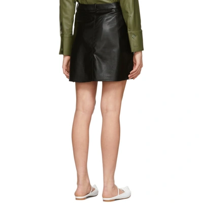 Shop Aeron Ssense Exclusive Black Faux-leather Thelma Skirt In 002 Black